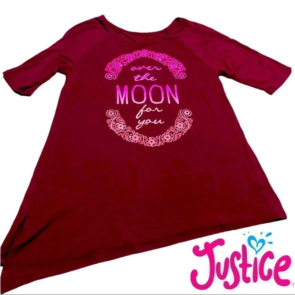 Justice size 14 “Over the Moon For You” top